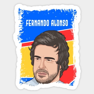 Fernando Alonso Illustration Tribute Sticker